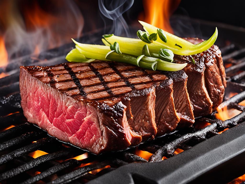Club steak cut showcasing exquisite marbling