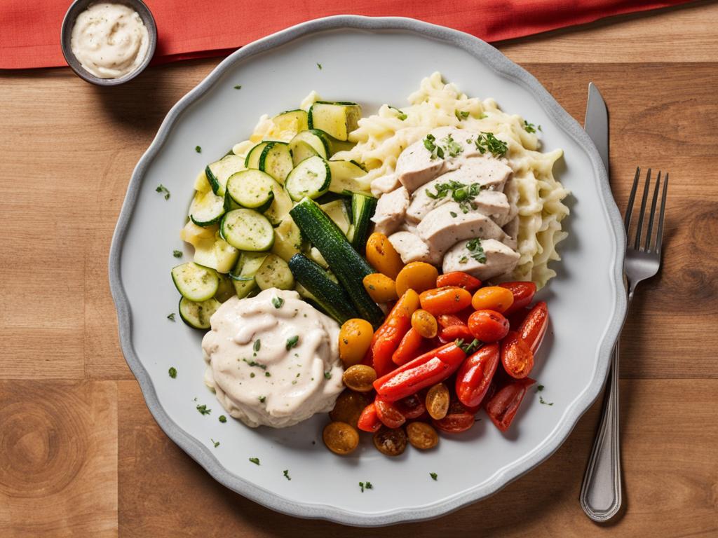 Chicken Alfredo accompaniments