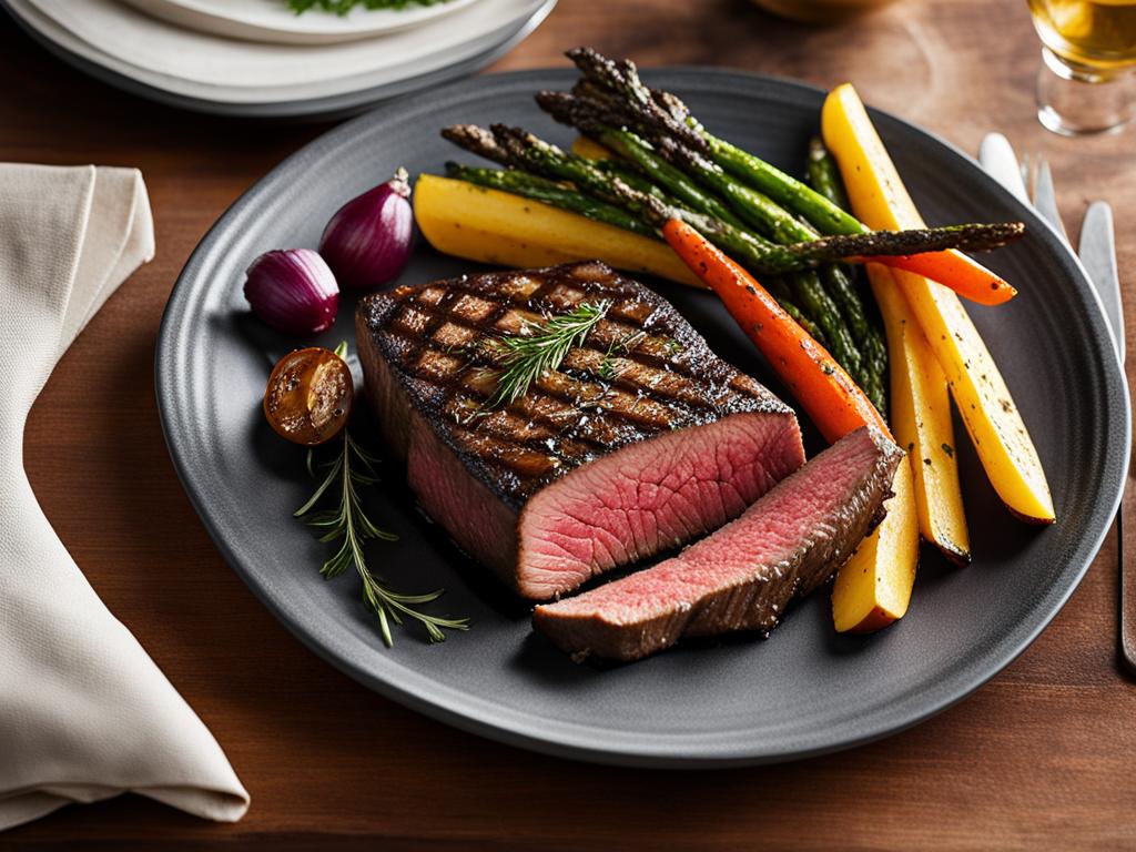 Flat Iron Steak Gourmet Presentation