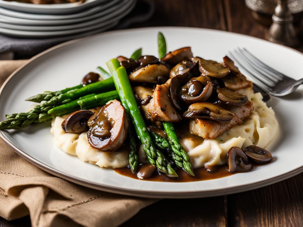 Serving Chicken Marsala Serving Chicken Marsala