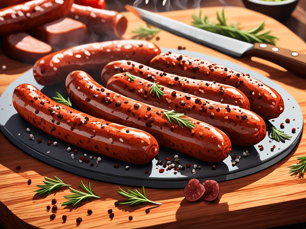 Smoked game sausage Smoked game sausage
