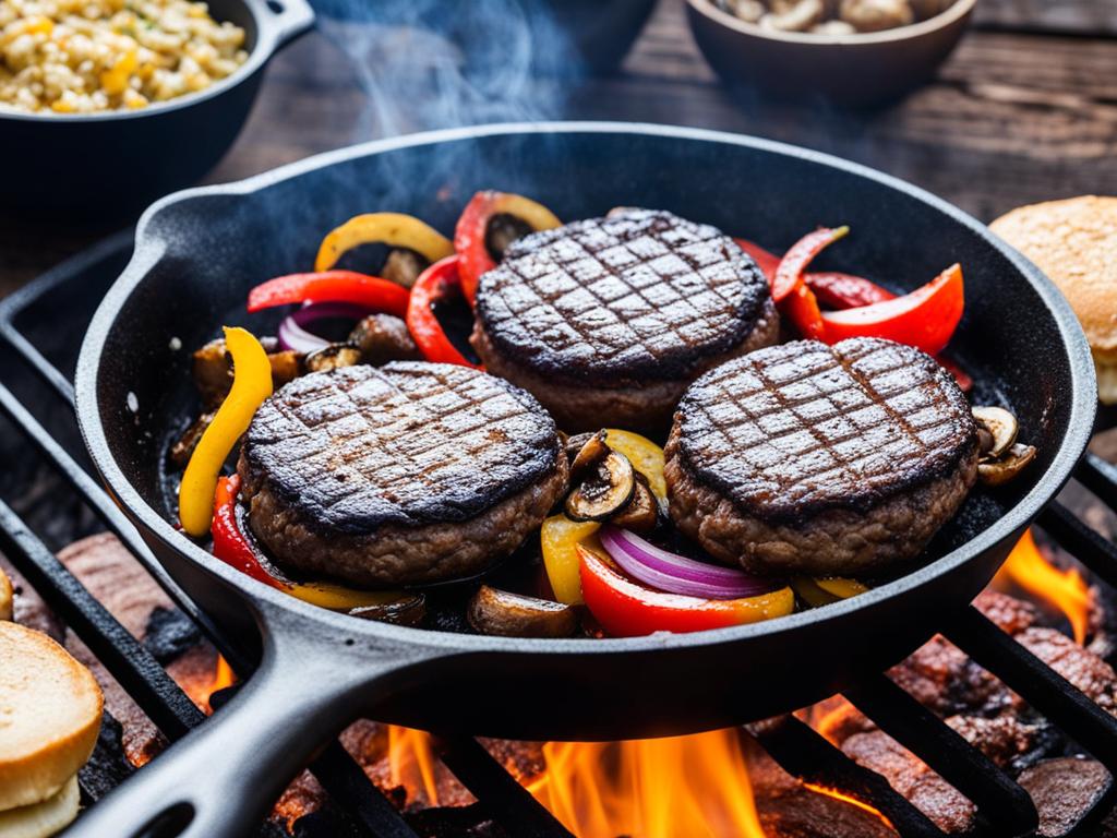 Venison Burger on a Skillet Venison Burger on a Skillet