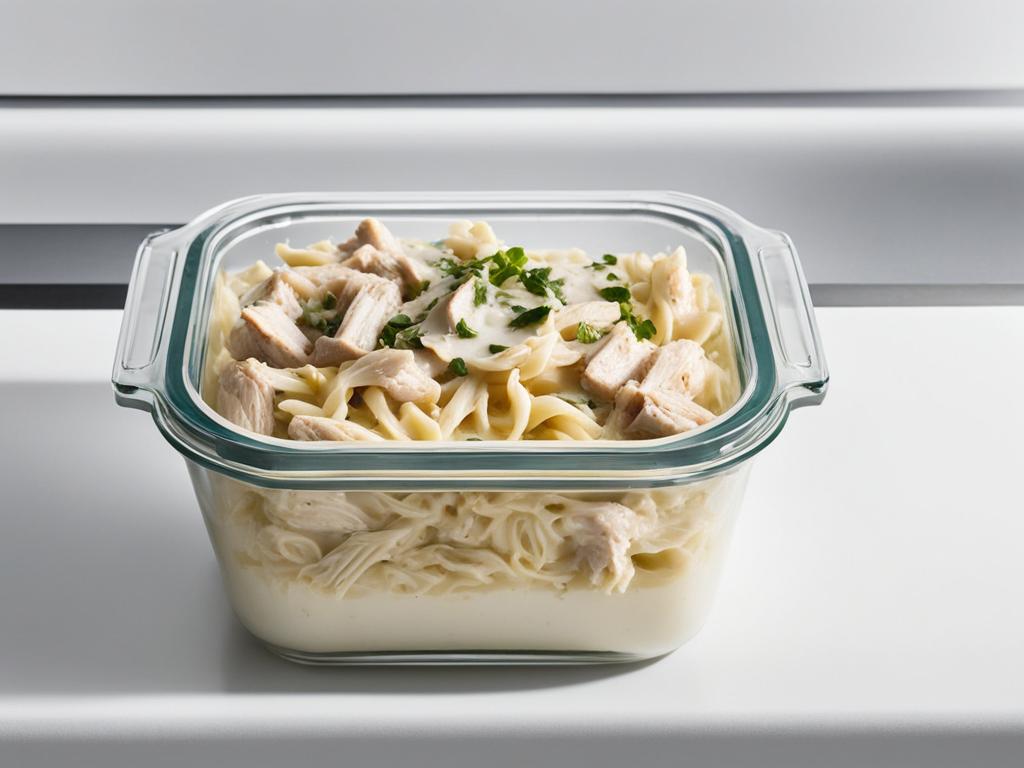 maintaining creamy sauce during storage and reheating