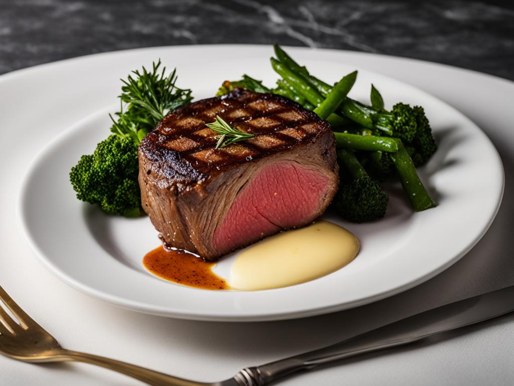 8 oz filet mignon on a plate