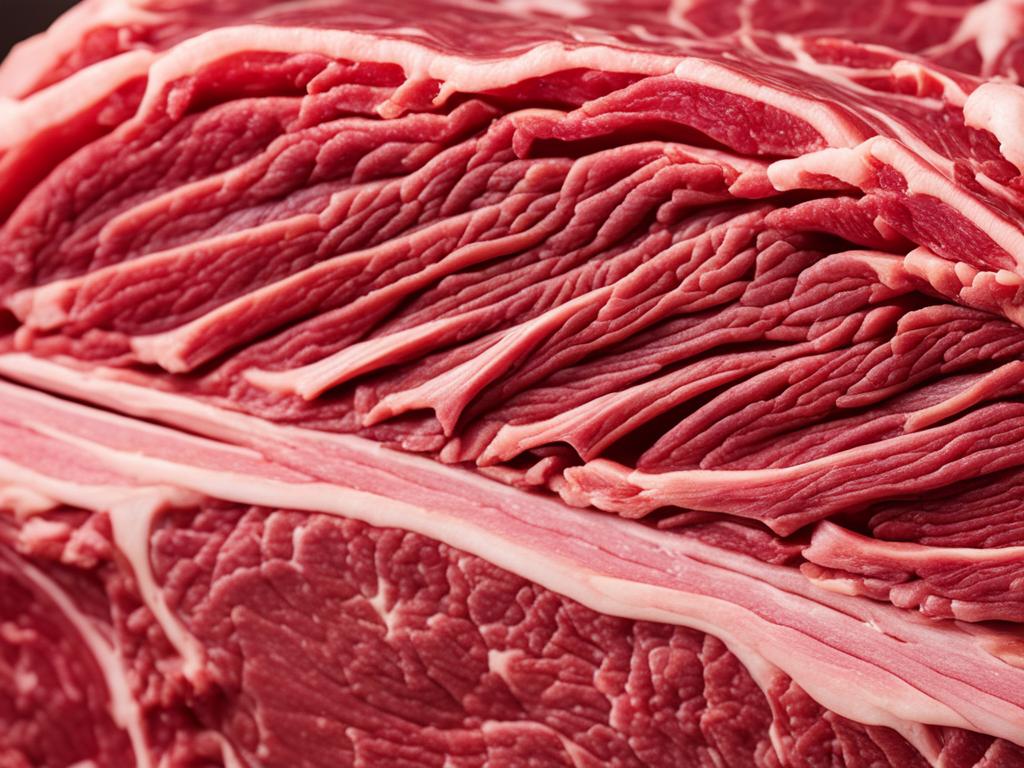 Muscle fibers in meat