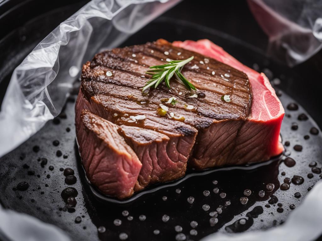 Filet Mignon in a resealable bag.