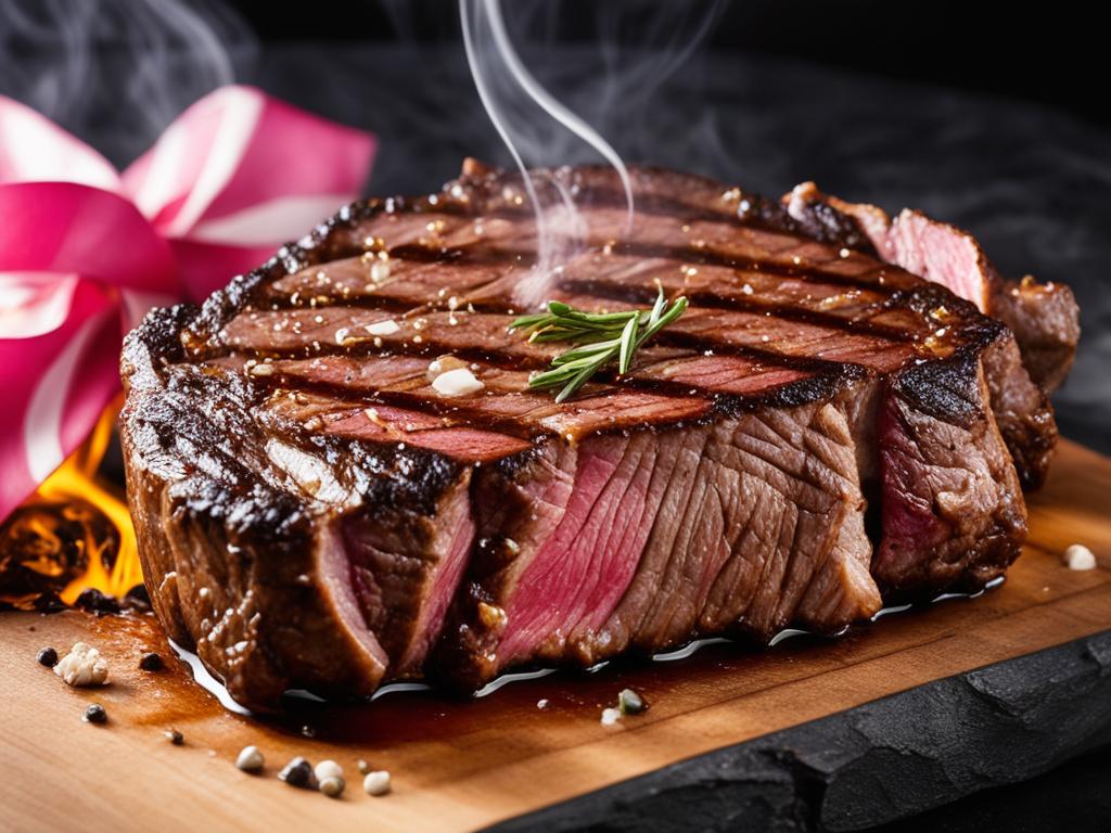 Flavorful ribeye cooking