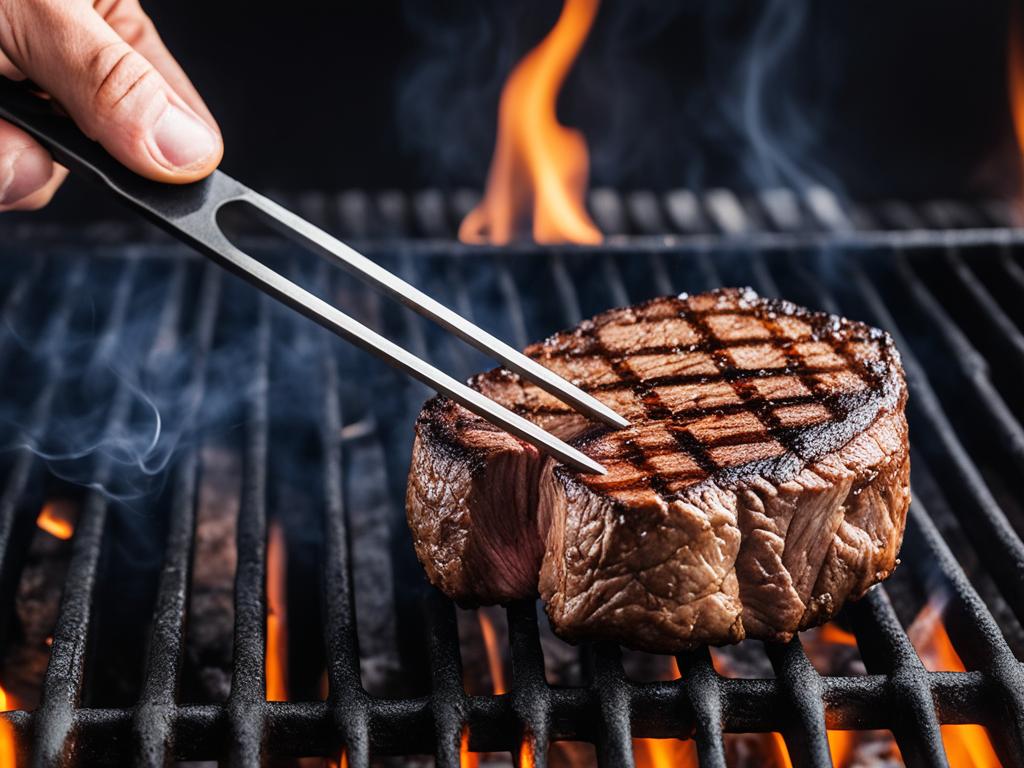 Flipping Filet Mignon on Grill Flipping Filet Mignon on Grill