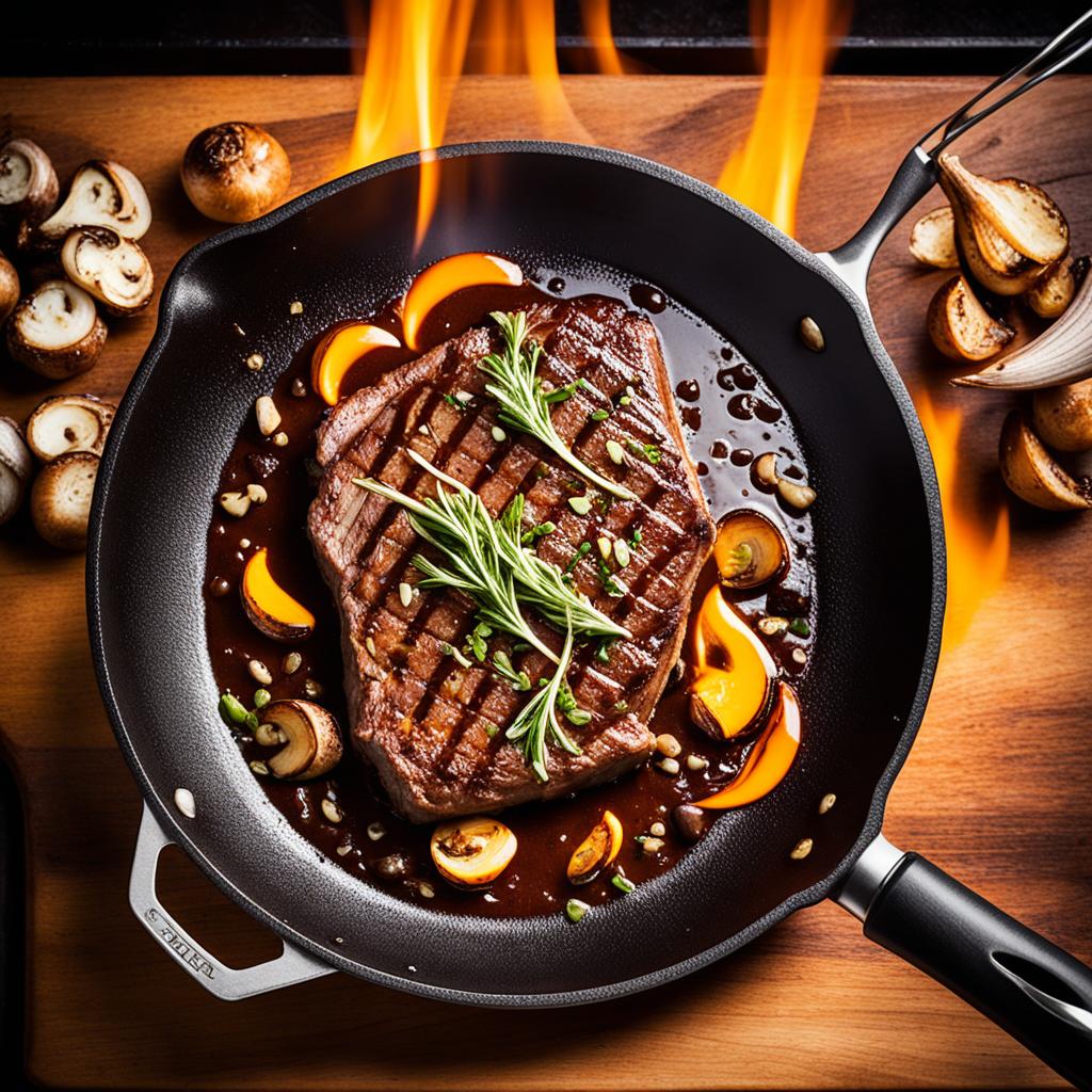 flambé steak