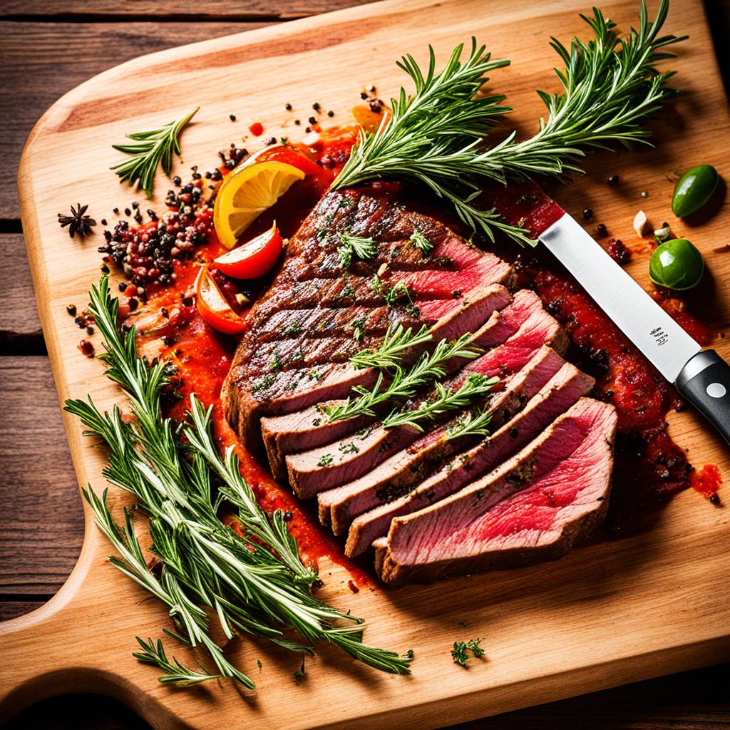 garnishing steak garnishing steak