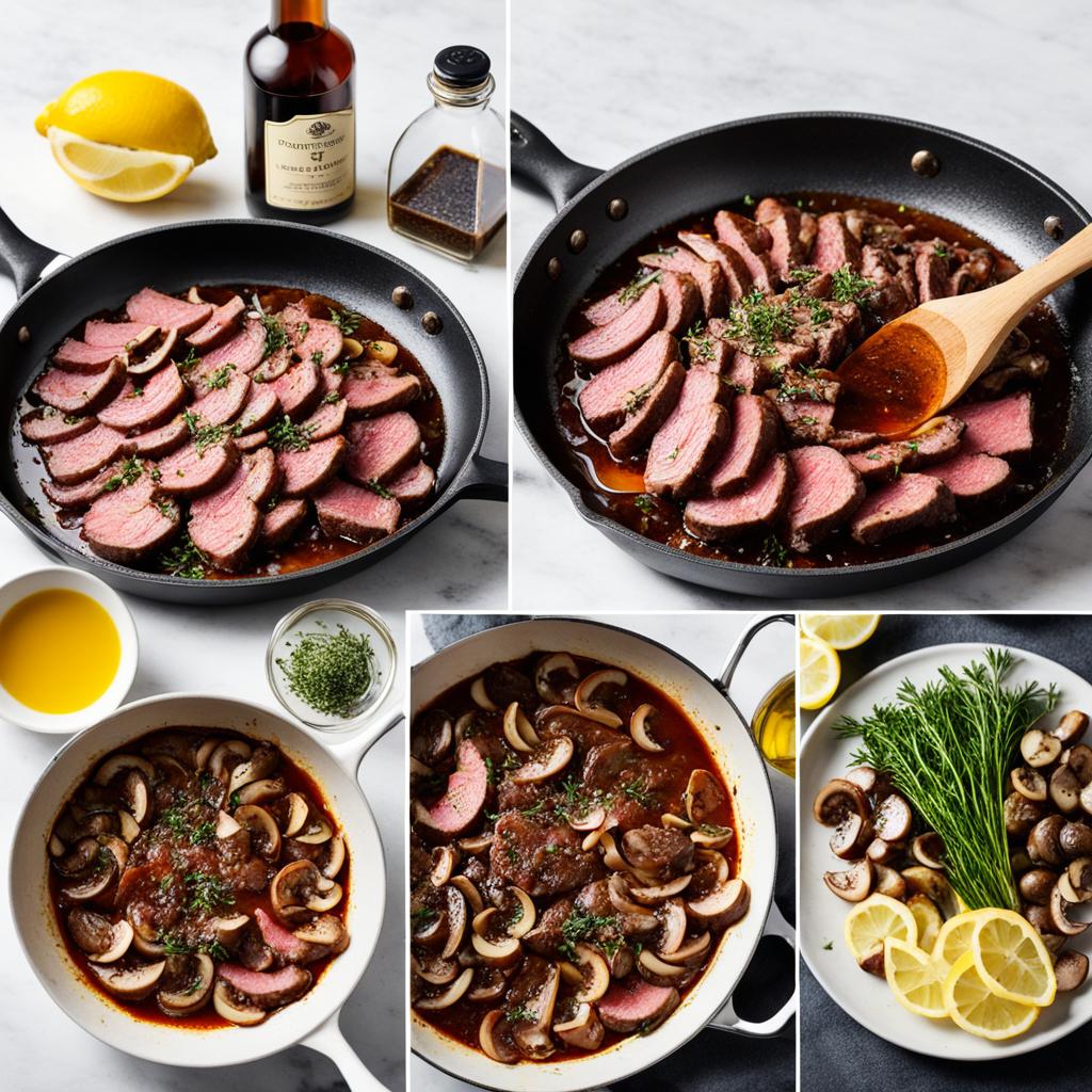 key ingredients Steak Diane