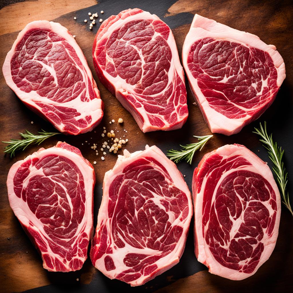 ribeye steak selection