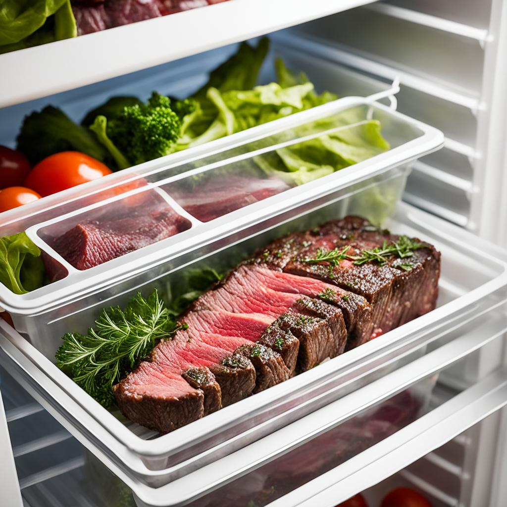 storing leftover steak