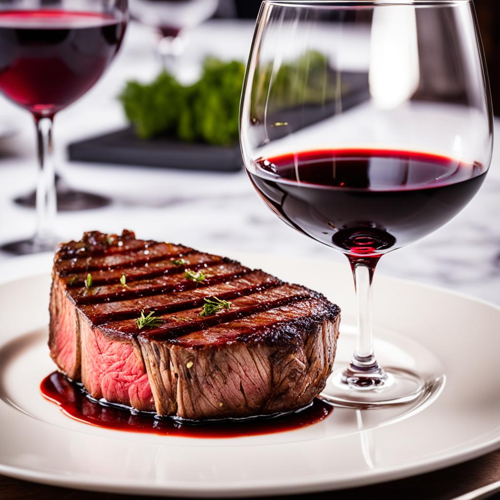 wine pairing with dry aged steak