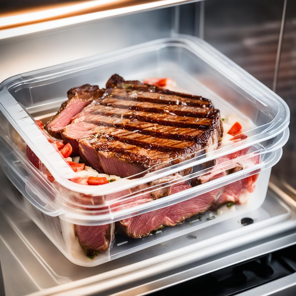 storing leftover steak