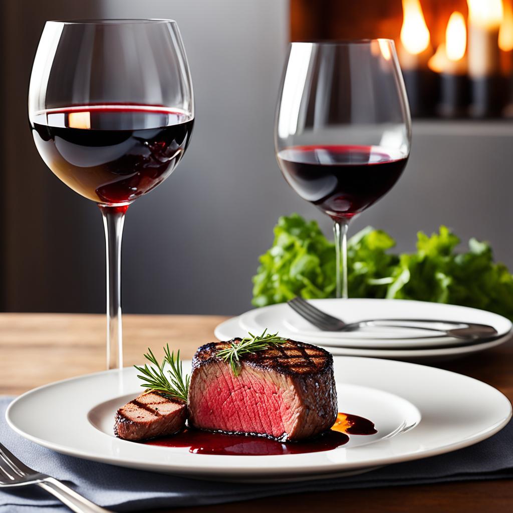 wine with filet mignon